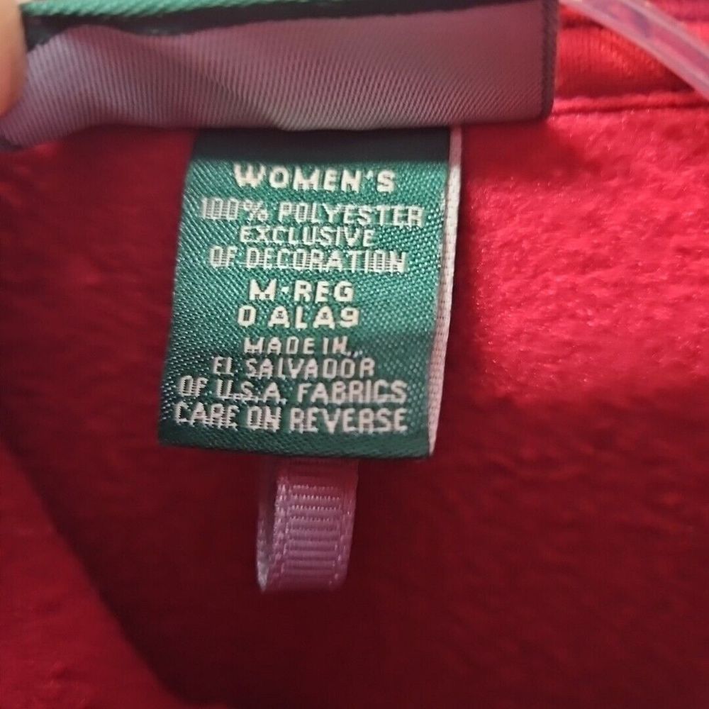 LL Bean Women's Sz MED Polartec Pink Fleece Zip Front Winter Vest - Picture 6 of 11